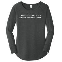 Ask Me About My Lykos Disguise Women's Perfect Tri Tunic Long Sleeve Shirt