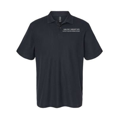 Ask Me About My Lykos Disguise Softstyle Adult Sport Polo