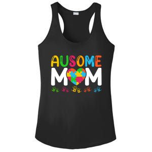 Ausome Mom Autism Great Gift Ladies PosiCharge Competitor Racerback Tank