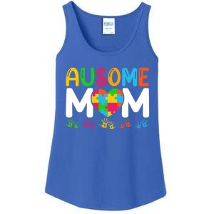 Ausome Mom Autism Great Gift Ladies Essential Tank