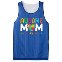 Ausome Mom Autism Great Gift Mesh Reversible Basketball Jersey Tank