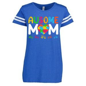 Ausome Mom Autism Great Gift Enza Ladies Jersey Football T-Shirt