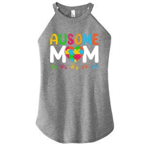 Ausome Mom Autism Great Gift Women's Perfect Tri Rocker Tank