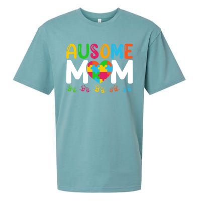 Ausome Mom Autism Great Gift Sueded Cloud Jersey T-Shirt