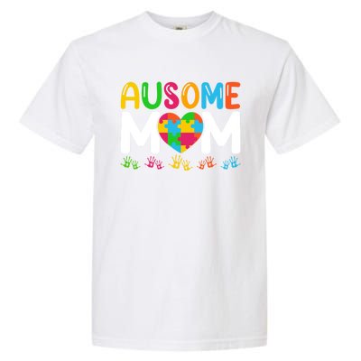 Ausome Mom Autism Great Gift Garment-Dyed Heavyweight T-Shirt