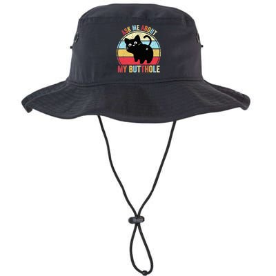 Ask Me About My Butthole Funny Cat Butt TShirt Bucket Hat