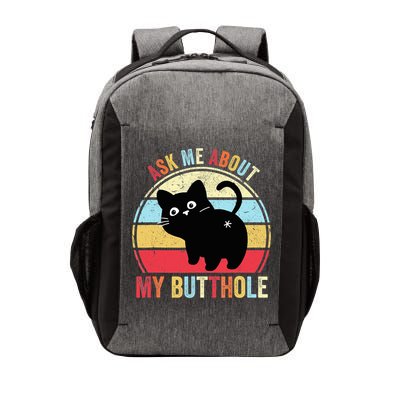 Ask Me About My Butthole Funny Cat Butt TShirt Vector Backpack