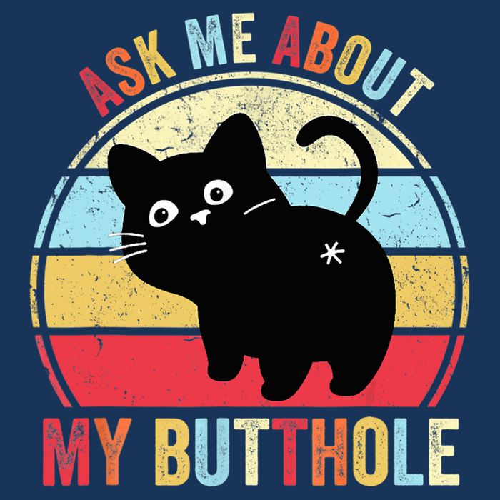 Ask Me About My Butthole Funny Cat Butt TShirt Infant Baby Jersey Bodysuit