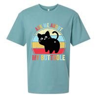 Ask Me About My Butthole Funny Cat Butt TShirt Sueded Cloud Jersey T-Shirt