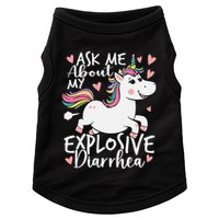 Ask Me About My Explosive Diarrhea Poop Meme Funny Unicorn Doggie Tank