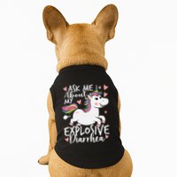 Ask Me About My Explosive Diarrhea Poop Meme Funny Unicorn Doggie Tank