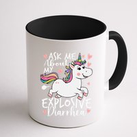 Ask Me About My Explosive Diarrhea Poop Meme Funny Unicorn Mug