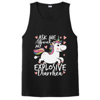 Ask Me About My Explosive Diarrhea Poop Meme Funny Unicorn PosiCharge Competitor Tank