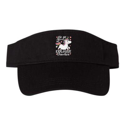 Ask Me About My Explosive Diarrhea Poop Meme Funny Unicorn Visor