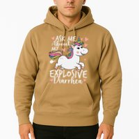 Ask Me About My Explosive Diarrhea Poop Meme Funny Unicorn Hoodie