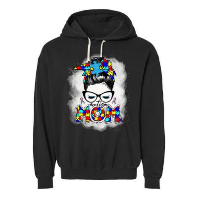 Autism Mom Garment-Dyed Fleece Hoodie