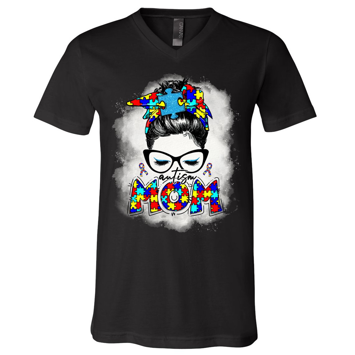 Autism Mom V-Neck T-Shirt