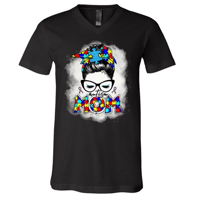 Autism Mom V-Neck T-Shirt