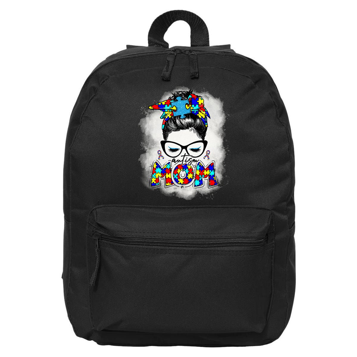 Autism Mom 16 in Basic Backpack