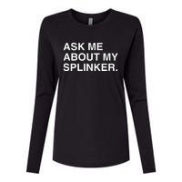 Ask Me About My Splinker Womens Cotton Relaxed Long Sleeve T-Shirt