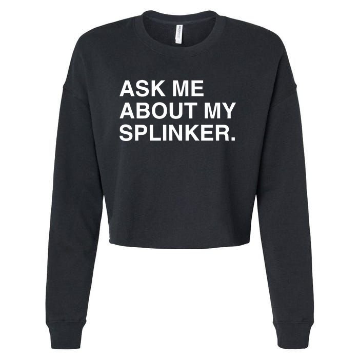 Ask Me About My Splinker Cropped Pullover Crew