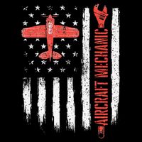 Aircraft Mechanic American Flag Plane Aviation Technician City Backpack