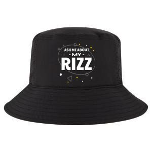 Ask Me About My Rizz I Got That W Rizz Funny Ironic Meme Cool Comfort Performance Bucket Hat