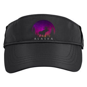 Alaska Moose Aurora Borealis - Alaskan Landscape Photo Adult Drive Performance Visor