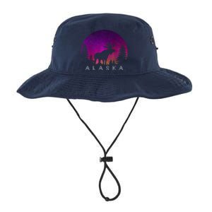 Alaska Moose Aurora Borealis - Alaskan Landscape Photo Legacy Cool Fit Booney Bucket Hat