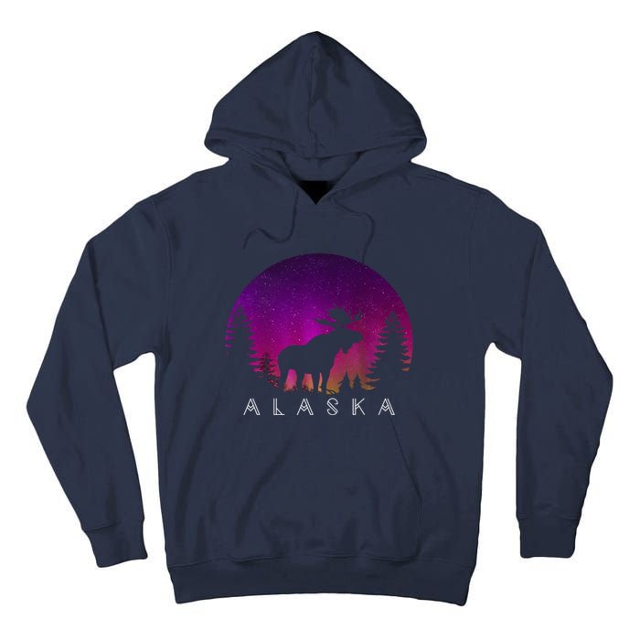 Alaska Moose Aurora Borealis - Alaskan Landscape Photo Tall Hoodie