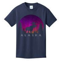 Alaska Moose Aurora Borealis - Alaskan Landscape Photo Kids T-Shirt