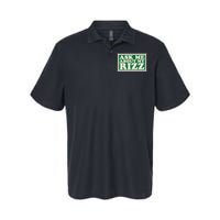 Ask Me About My Rizz, Rizz Funny Ironic Meme Softstyle Adult Sport Polo