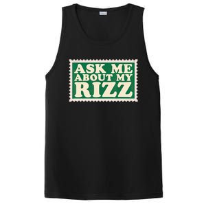 Ask Me About My Rizz, Rizz Funny Ironic Meme PosiCharge Competitor Tank