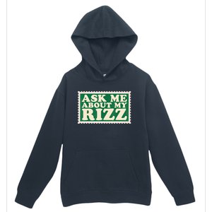 Ask Me About My Rizz, Rizz Funny Ironic Meme Urban Pullover Hoodie