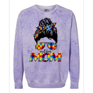 Autism Mom Colorblast Crewneck Sweatshirt