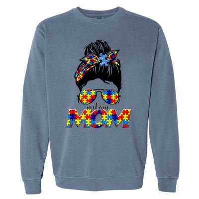 Autism Mom Garment-Dyed Sweatshirt