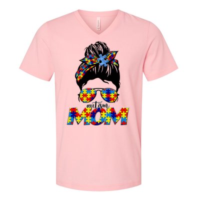 Autism Mom V-Neck T-Shirt