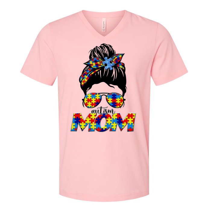 Autism Mom V-Neck T-Shirt