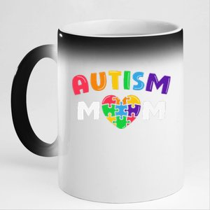 Autism Mom Autism Awareness Gift 11oz Black Color Changing Mug