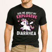 Ask Me About My Explosive Diarrhea Funny Poop Meme Unicorn  Performance Shirt