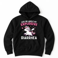 Ask Me About My Explosive Diarrhea Funny Poop Meme Unicorn  Hoodie