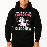 Ask Me About My Explosive Diarrhea Funny Poop Meme Unicorn  Hoodie