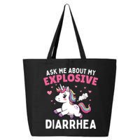 Ask Me About My Explosive Diarrhea Funny Poop Meme Unicorn  25L Jumbo Tote