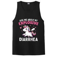 Ask Me About My Explosive Diarrhea Funny Poop Meme Unicorn  PosiCharge Competitor Tank