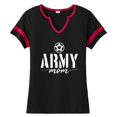 Army Mother Ladies Halftime Notch Neck Tee