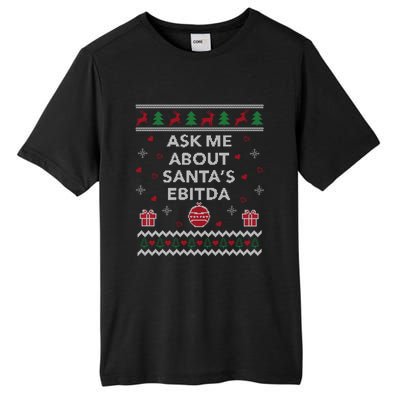 Ask Me About Santas Ebitda Accountant Design Ugly Christmas Cool Gift Tall Fusion ChromaSoft Performance T-Shirt