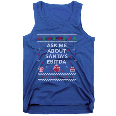 Ask Me About Santas Ebitda Accountant Design Ugly Christmas Cool Gift Tank Top