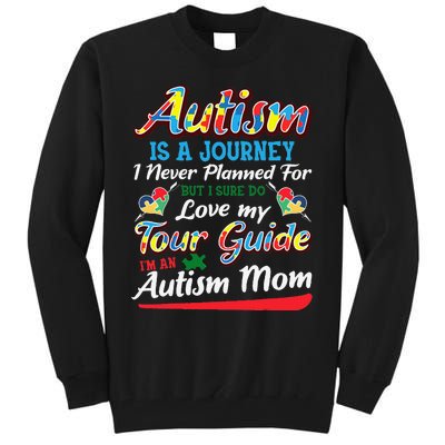 Autism Mom Autism Awareness Autism Is A Journey Tall Sweatshirt