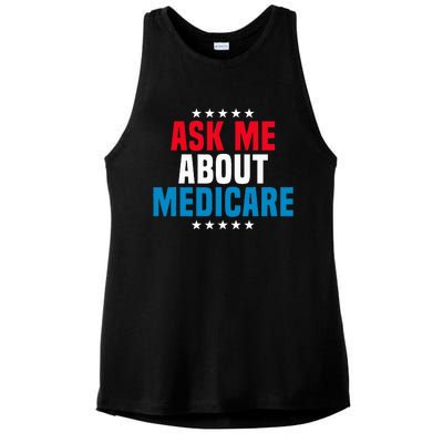 Ask Me About Medicare Health Insurance Consultant Ladies PosiCharge Tri-Blend Wicking Tank