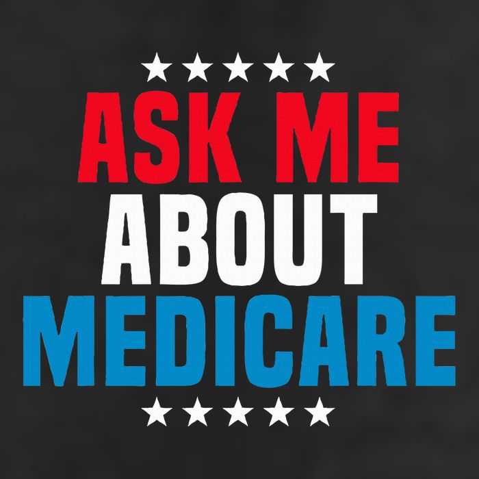 Ask Me About Medicare Health Insurance Consultant 7 Panel Mesh Trucker Snapback Hat